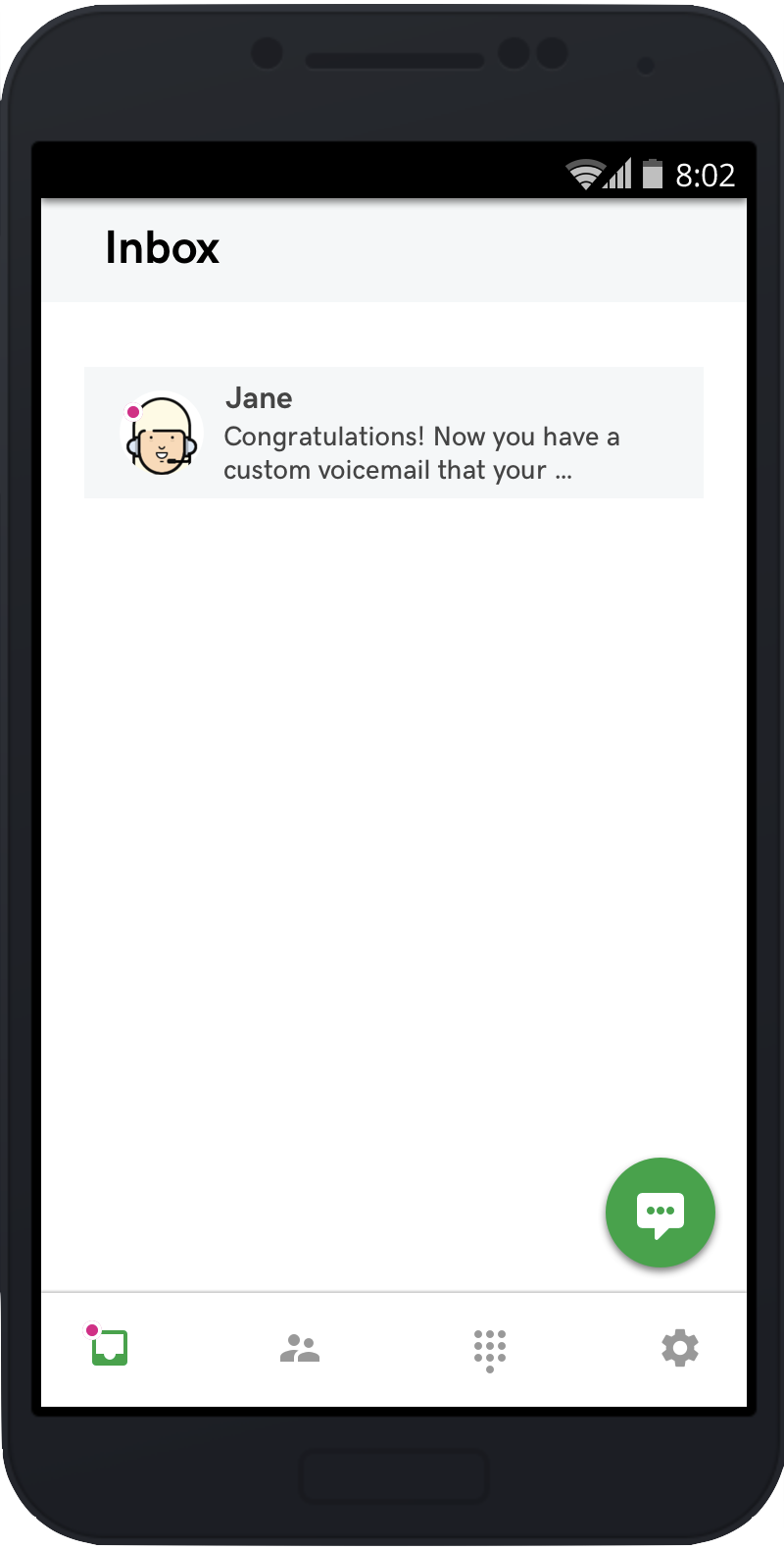 Messaging interface detail