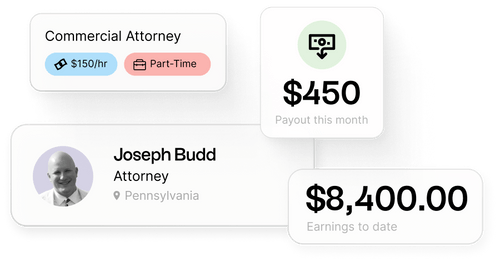LawTrades client view — browsing or comparing lawyers to shortlist